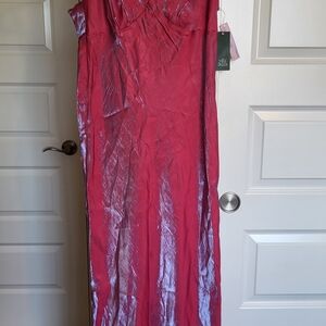 Wild Fable Vibrant Pink Dress with Shimmering Silver